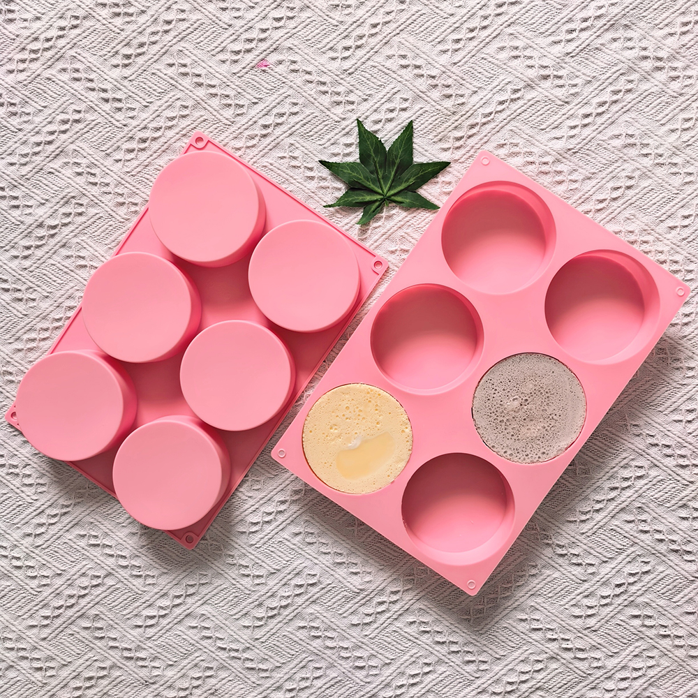 Coaster Mold Round - 1pc 6-cavity large round disc chocolate