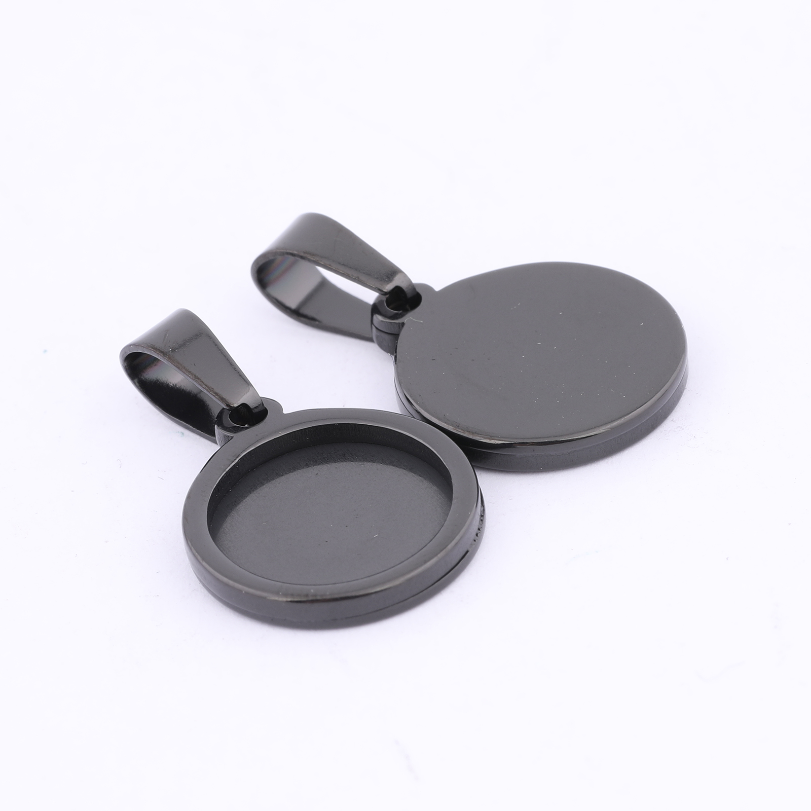 10pcs Gold Plated Black 12mm R - Bezels Set Pendant 리뷰 및 가격