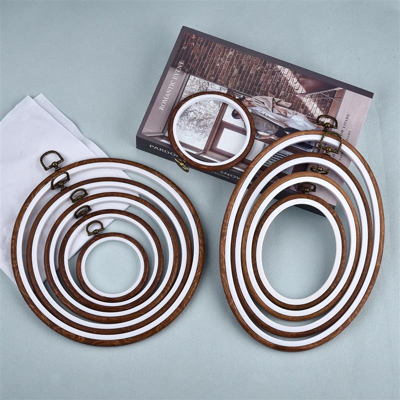 Round Oval Wooden Color Embroi - Wood Ring Blank 리뷰 및 가격