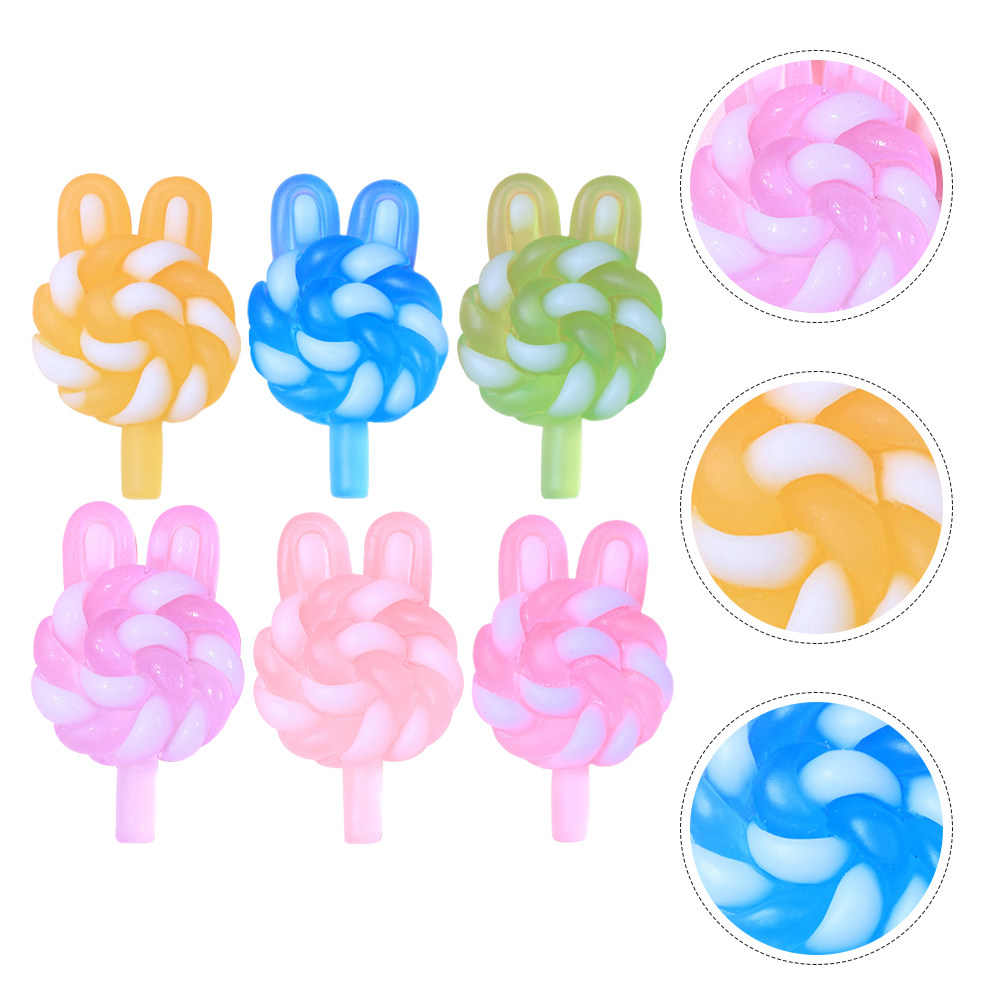 24Pcs Cute Cartoon Lollipop Ch - Resin Crafts 리뷰 및 가격