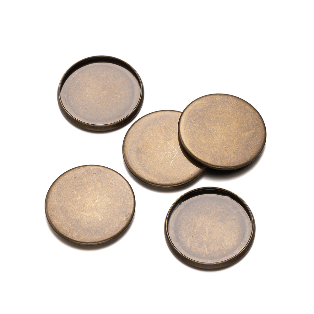 20pcs Antique Bronze Flat Roun - Bezels Set Pendant 리뷰 및 가격