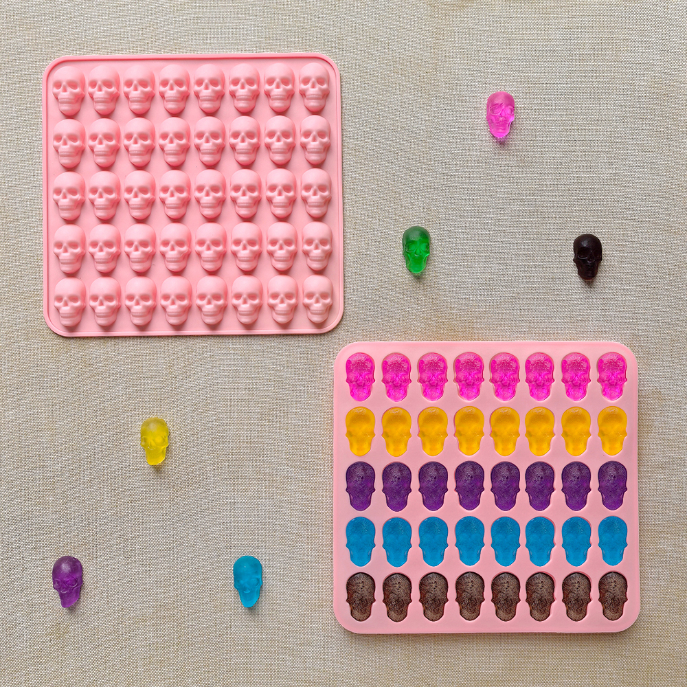 1pc 40 hole skull shaped bakin - Silicone Mold Tray 리뷰 및 가격
