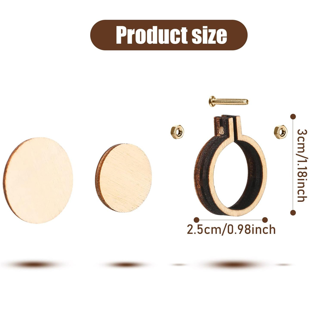 10Pcs/Set Wooden Mini Embroide - Wood Ring Blank 리뷰 및 가격