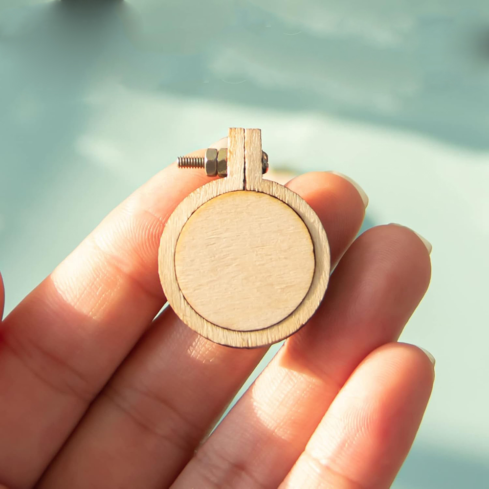 10Pcs/Set Wooden Mini Embroide - Wood Ring Blank 리뷰 및 가격