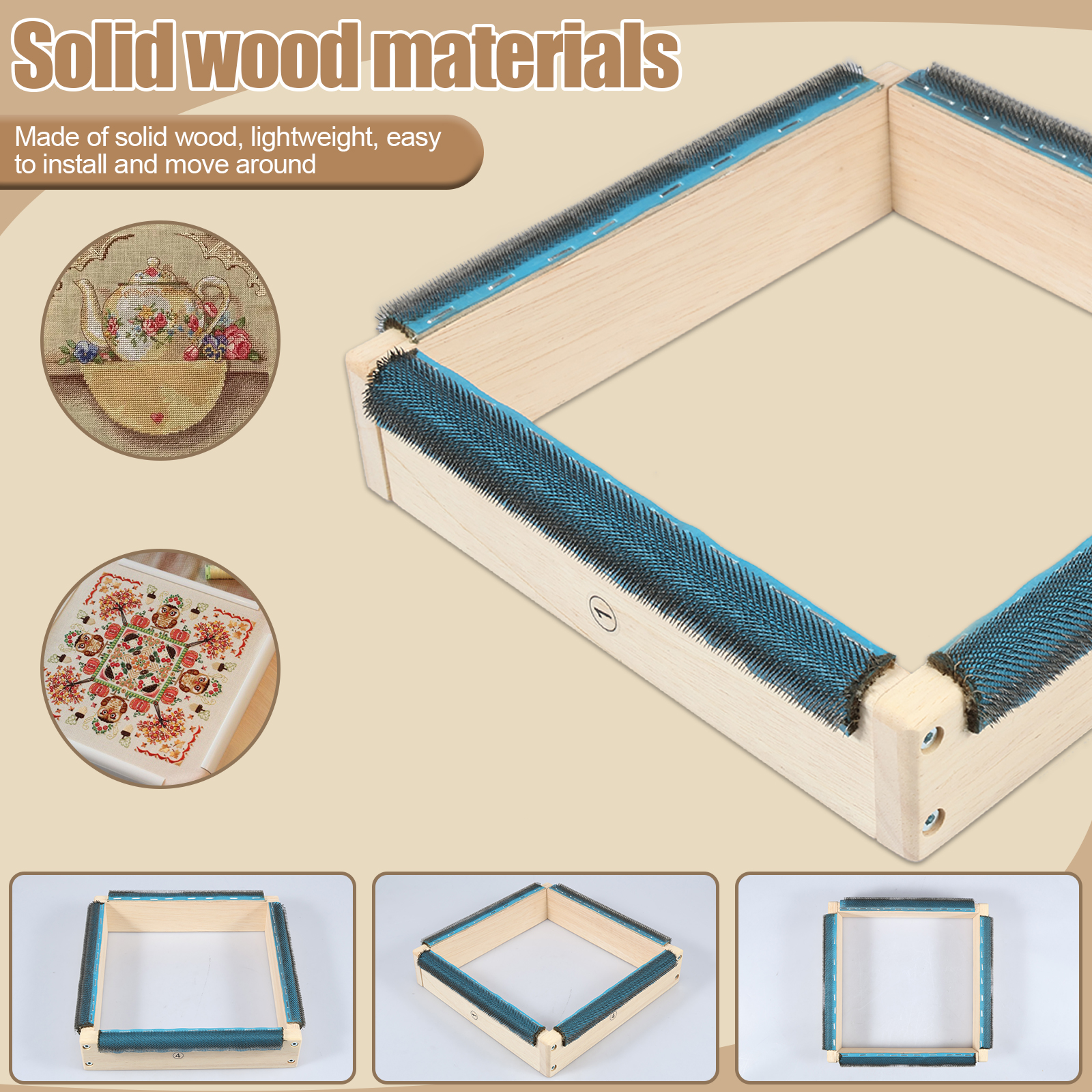 Punch Needle Frame Square Embr - Wood Ring Blank 리뷰 및 가격