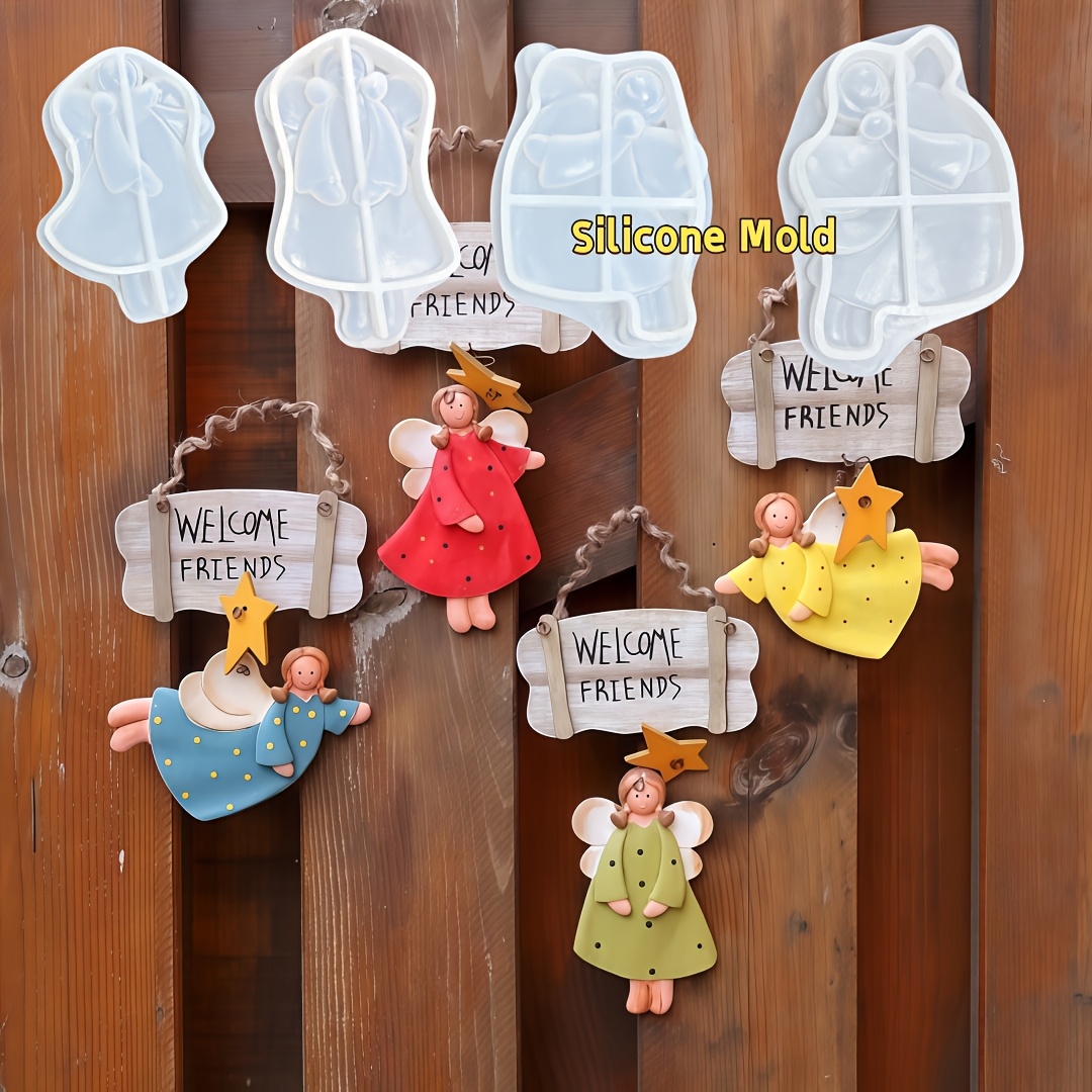 4pcs Angel Pendant Mold, Resin - Resin Craft Ideas 리뷰 및 가격