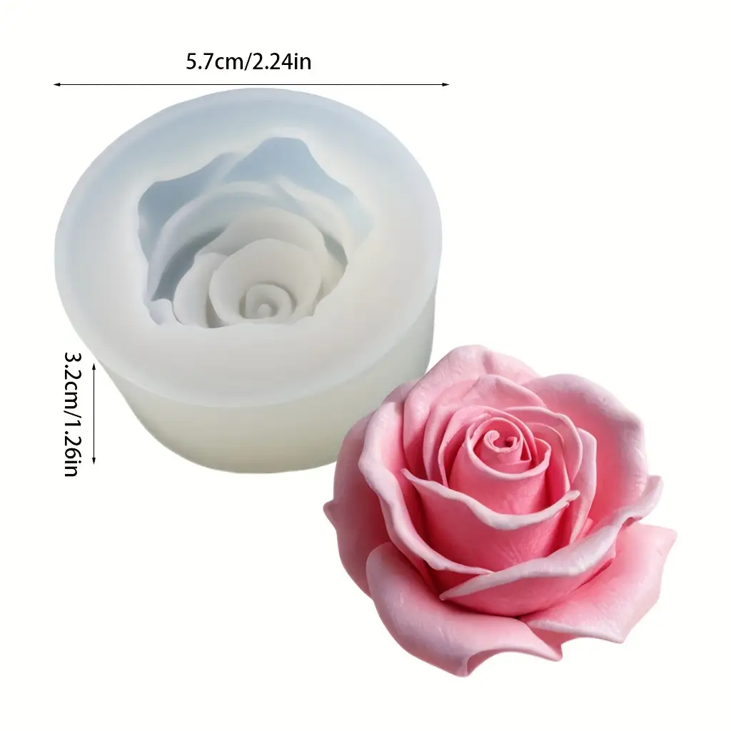 1 Rose Silicone Candle Mold -  - Flower Preservation Resin 리뷰 및 가격