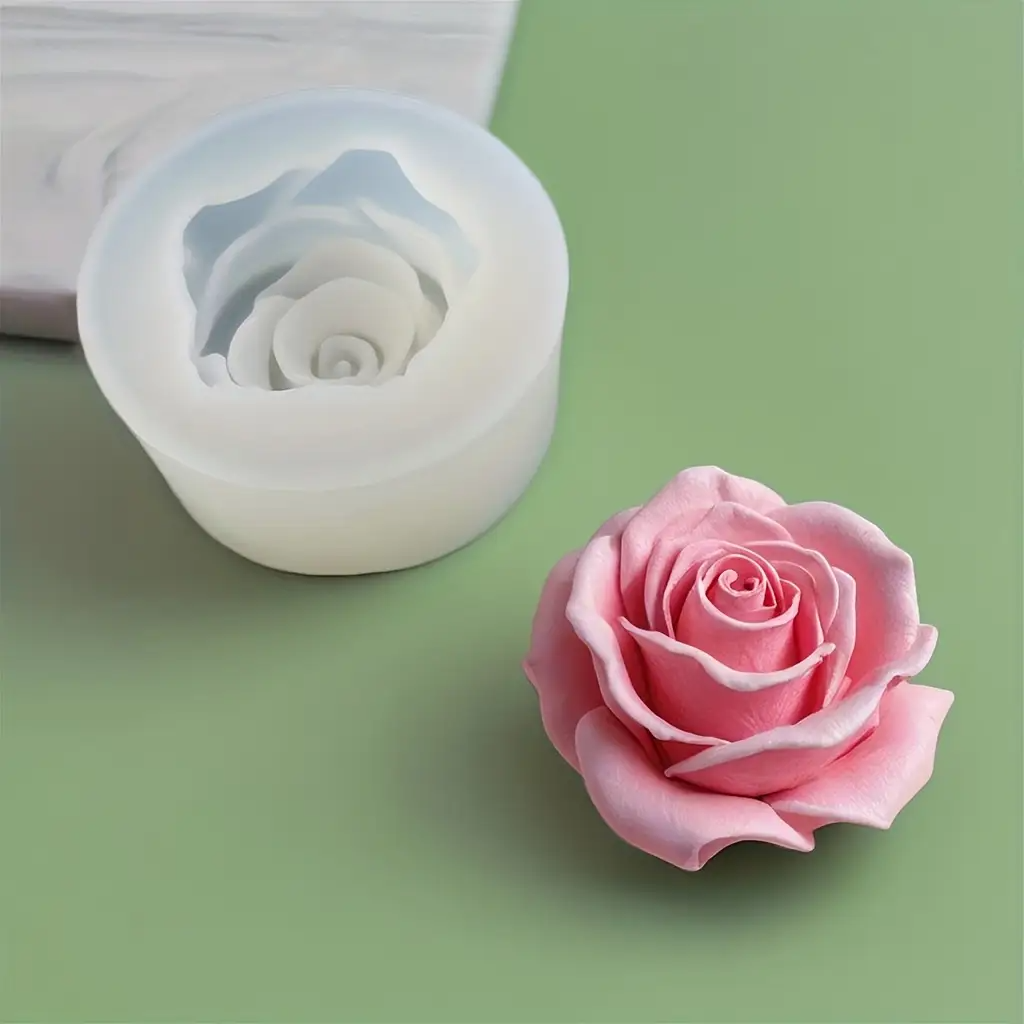 1 Rose Silicone Candle Mold -  - Flower Preservation Resin 리뷰 및 가격