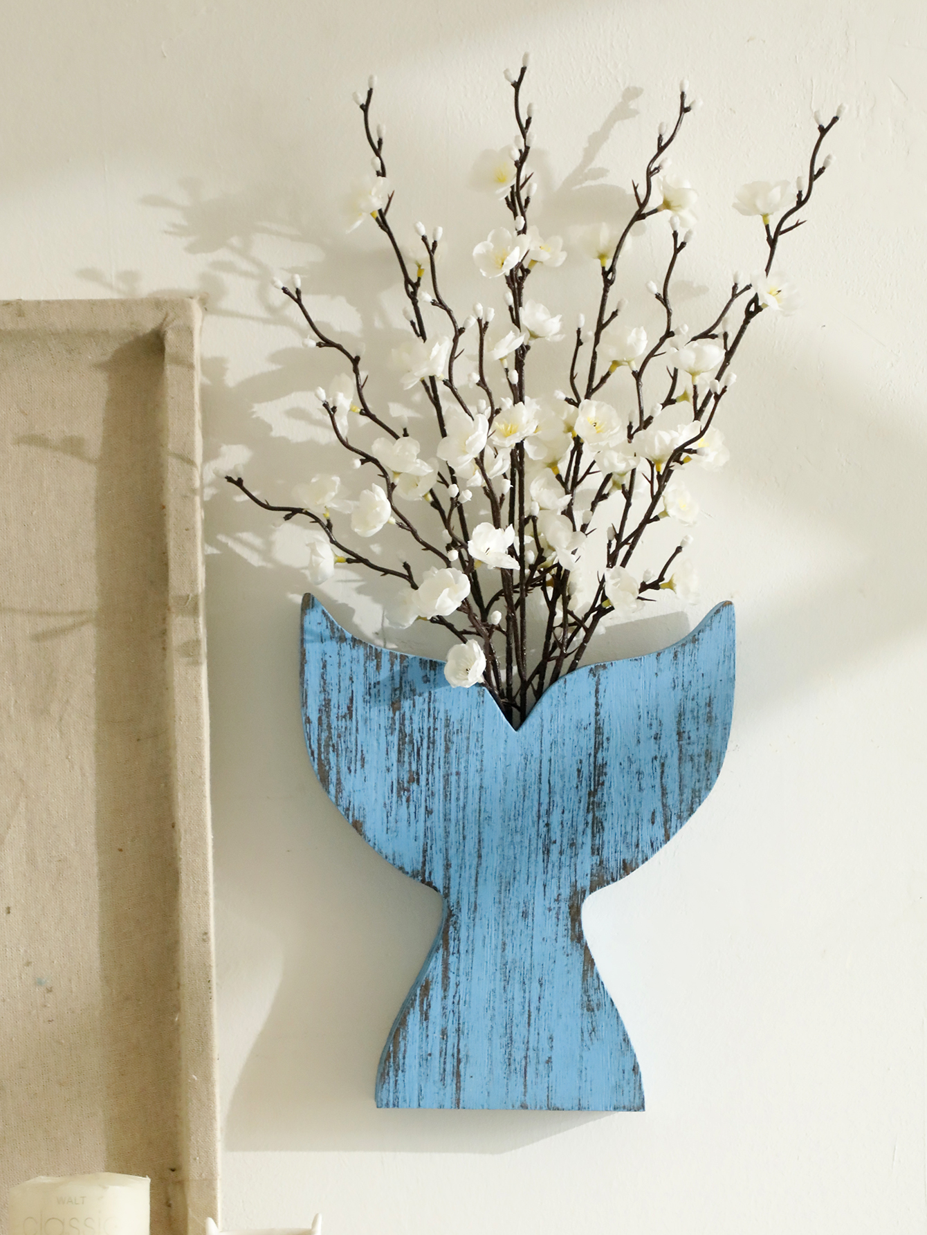 Nautical Wooden Vase Whale Tai - Dried Flower Bulk 리뷰 및 가격