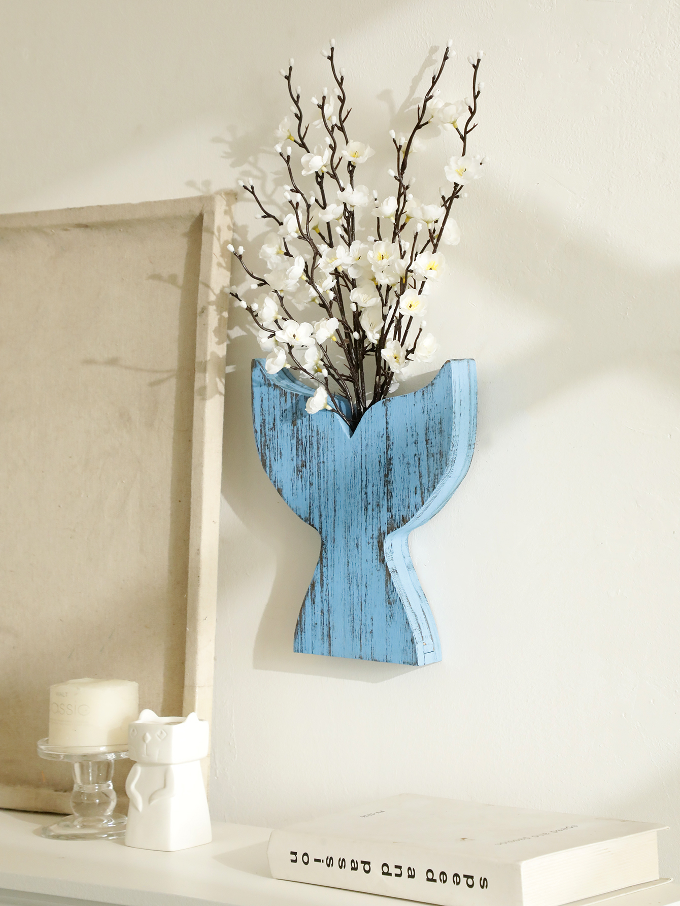 Nautical Wooden Vase Whale Tai - Dried Flower Bulk 리뷰 및 가격