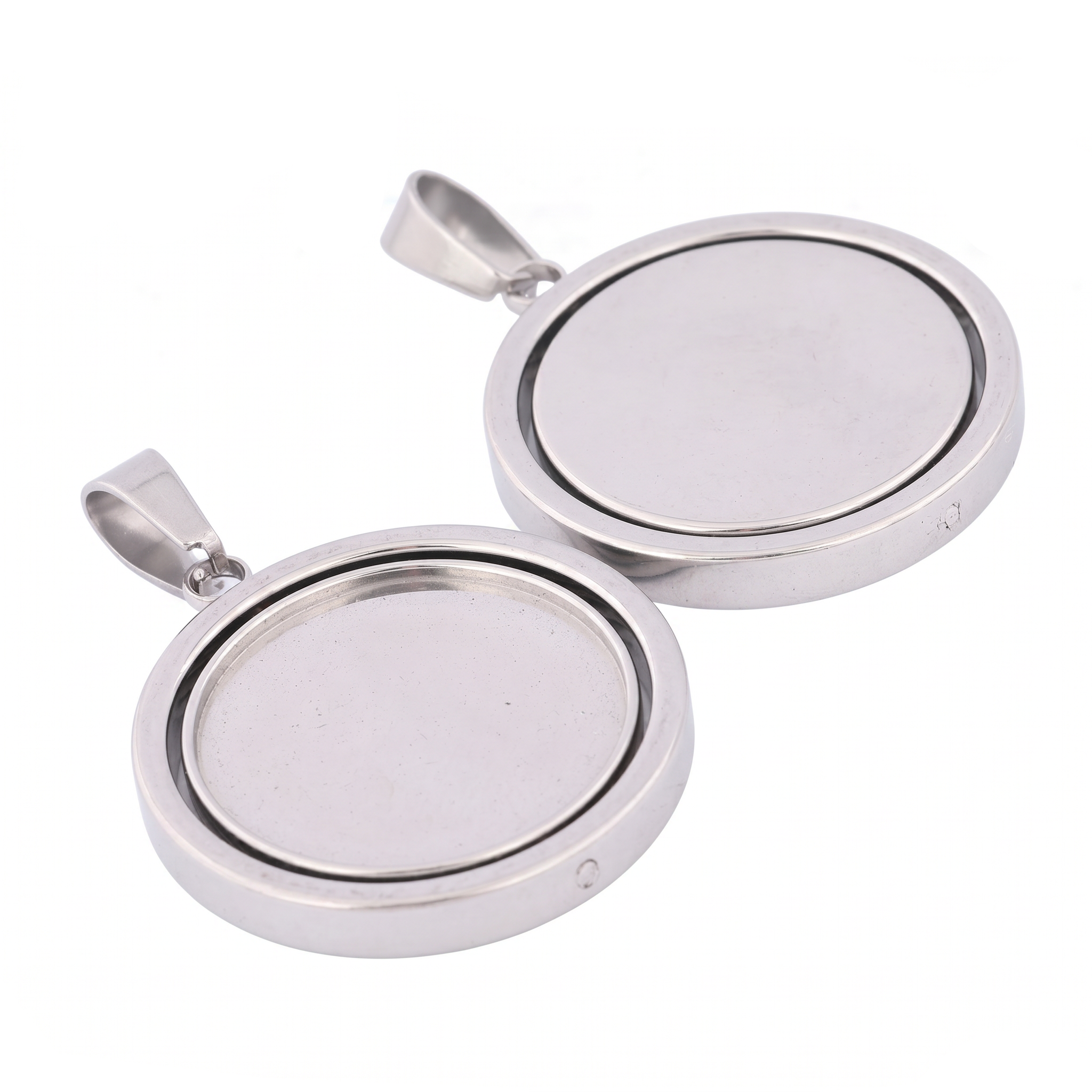 3pcs Stainless Steel  Rotatabl - Bezels Set Pendant 리뷰 및 가격