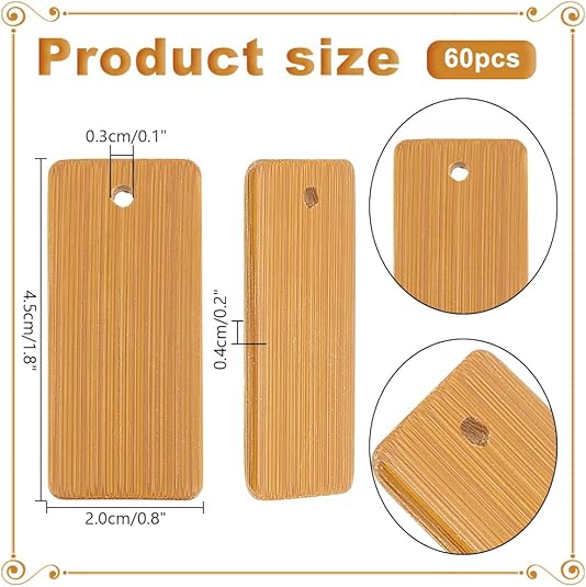 50pcs Wooden Tags Key Ring Bla - Wood Ring Blank 리뷰 및 가격