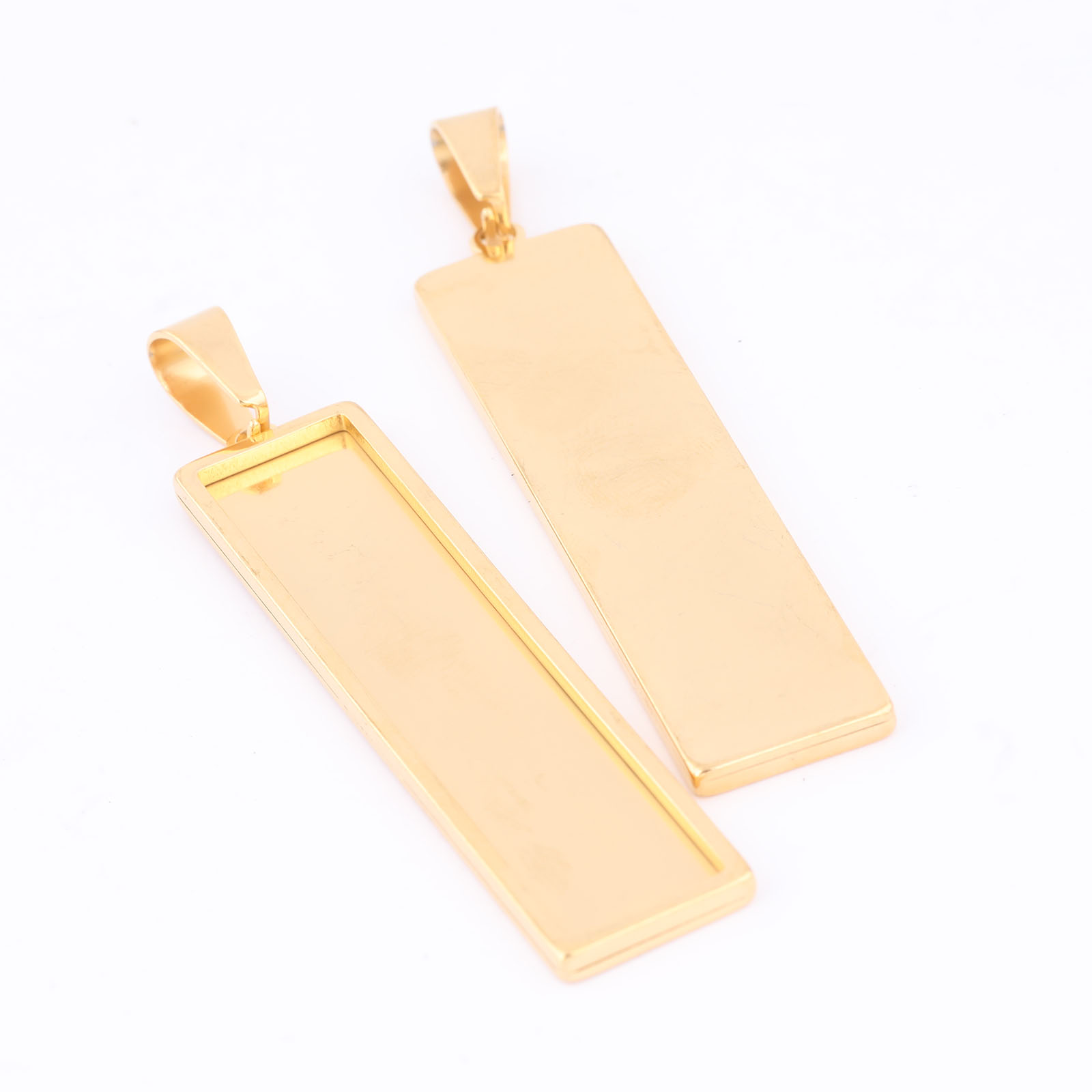 5pcs Stainless Steel Gold Plat - Bezels Set Pendant 리뷰 및 가격