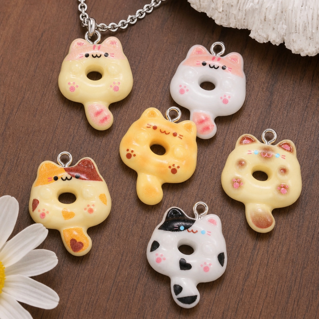 10Pcs Kawaii Cartoon Cat Resin - Resin Craft Projects 리뷰 및 가격