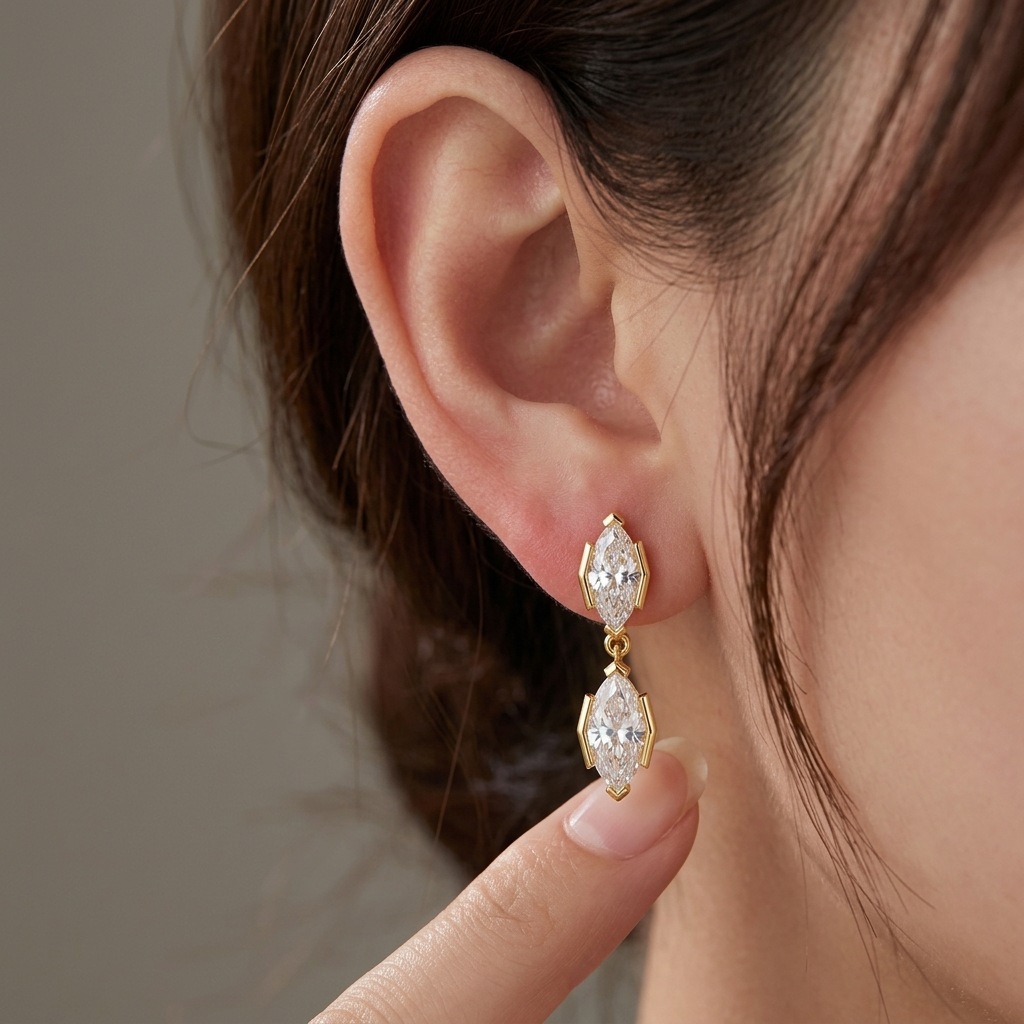 EWYA 3CT Marquise Cut Moissani - Bezels Set Pendant 리뷰 및 가격