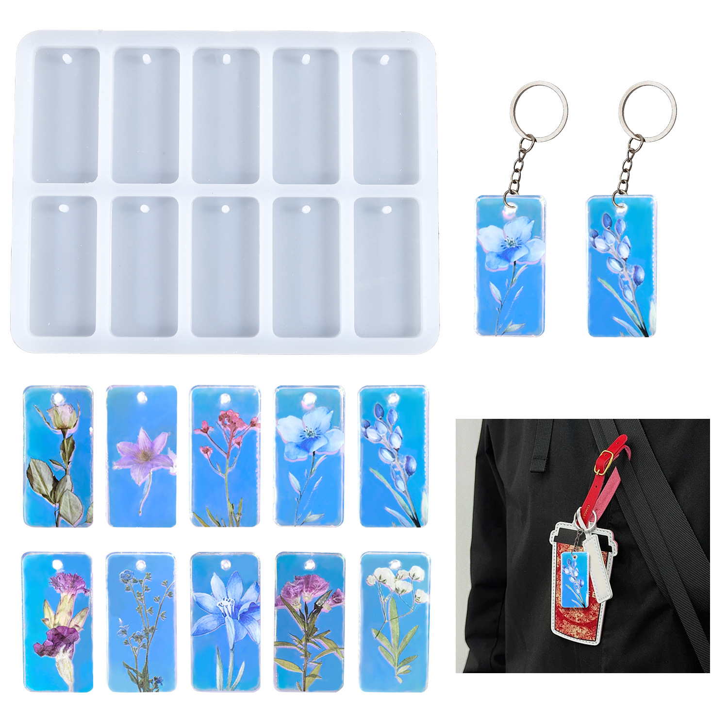 DIY epoxy resin mold 10-connec - Silicone Mold Tray 리뷰 및 가격