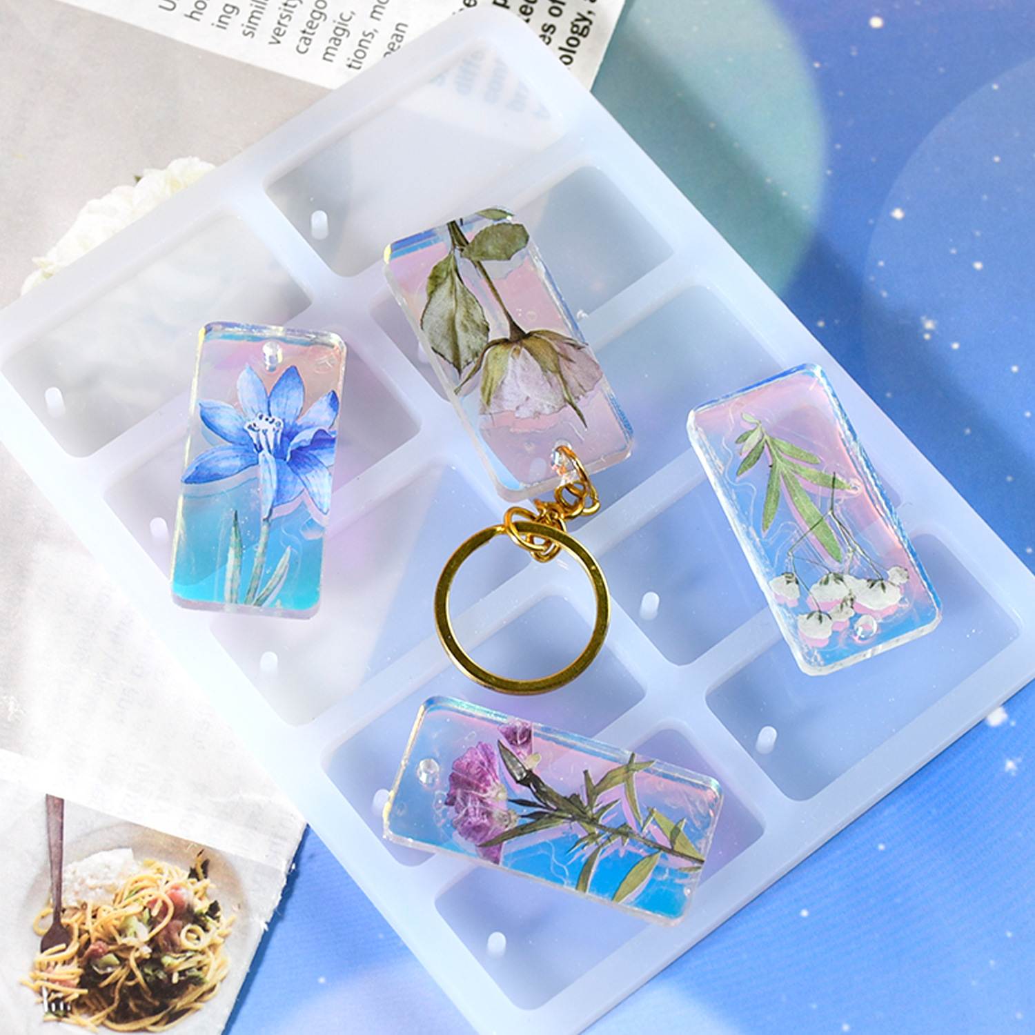 DIY epoxy resin mold 10-connec - Silicone Mold Tray 리뷰 및 가격