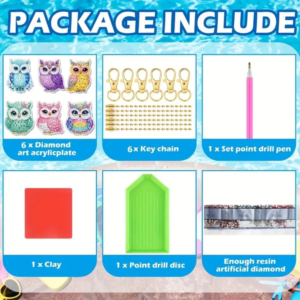 6-piece/set DIY Diamond Keycha - Resin Craft Ideas 리뷰 및 가격