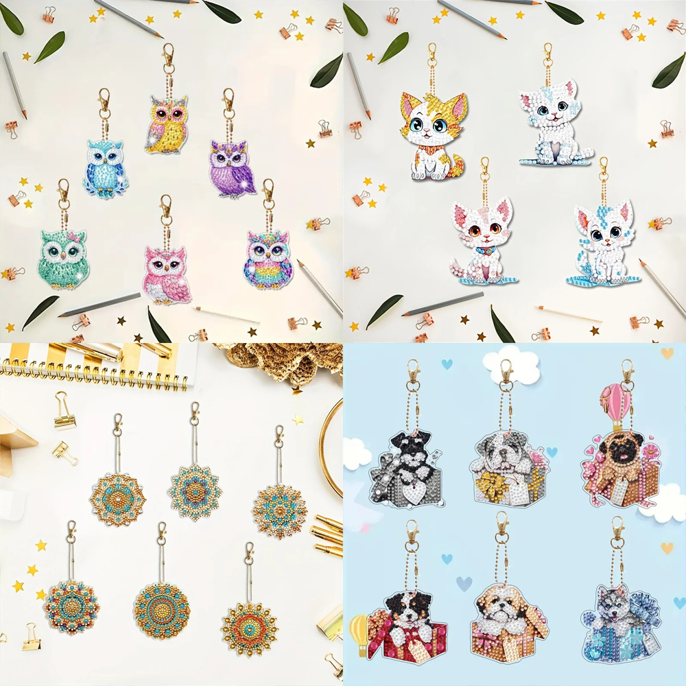 6-piece/set DIY Diamond Keycha - Resin Craft Ideas 리뷰 및 가격