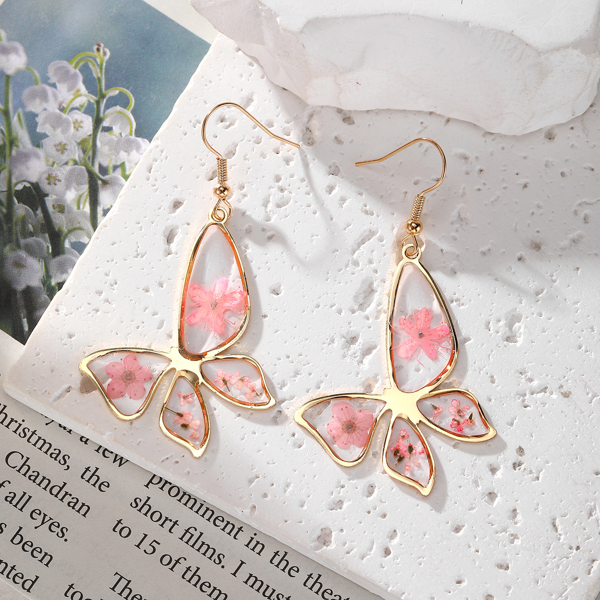 New Dried Flower Dangle Earrin - Dried Flower Bulk 리뷰 및 가격