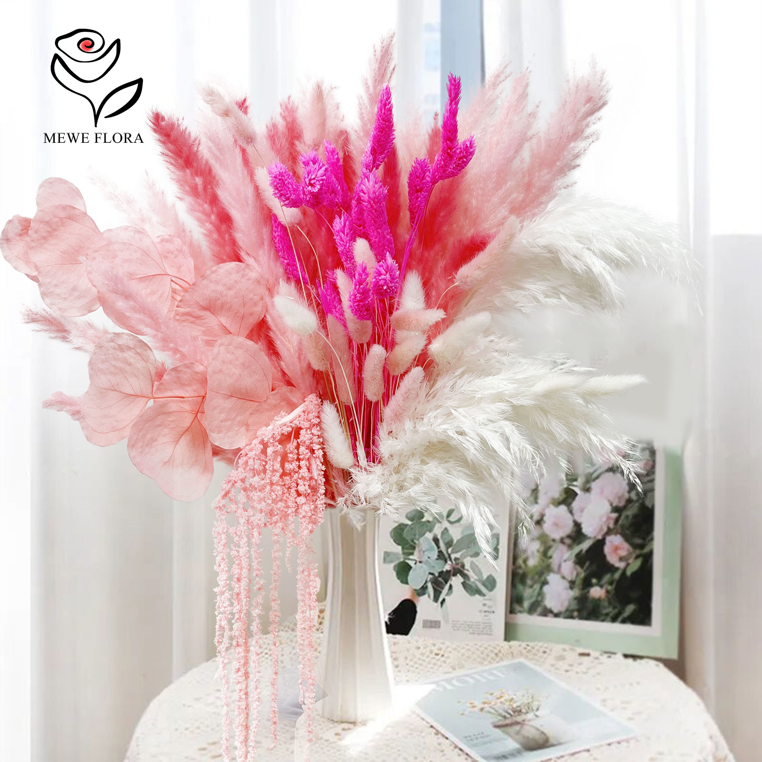 Natural Pampas Pink Dried Flow - Dried Flower Bulk 리뷰 및 가격