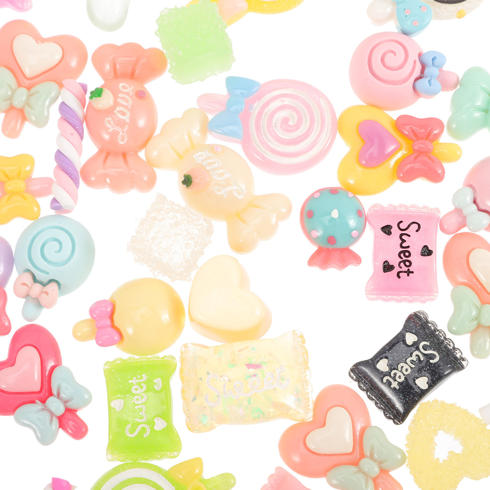 50Pcs Candy Hair Clips Resin F - Resin Crafts Diy 리뷰 및 가격