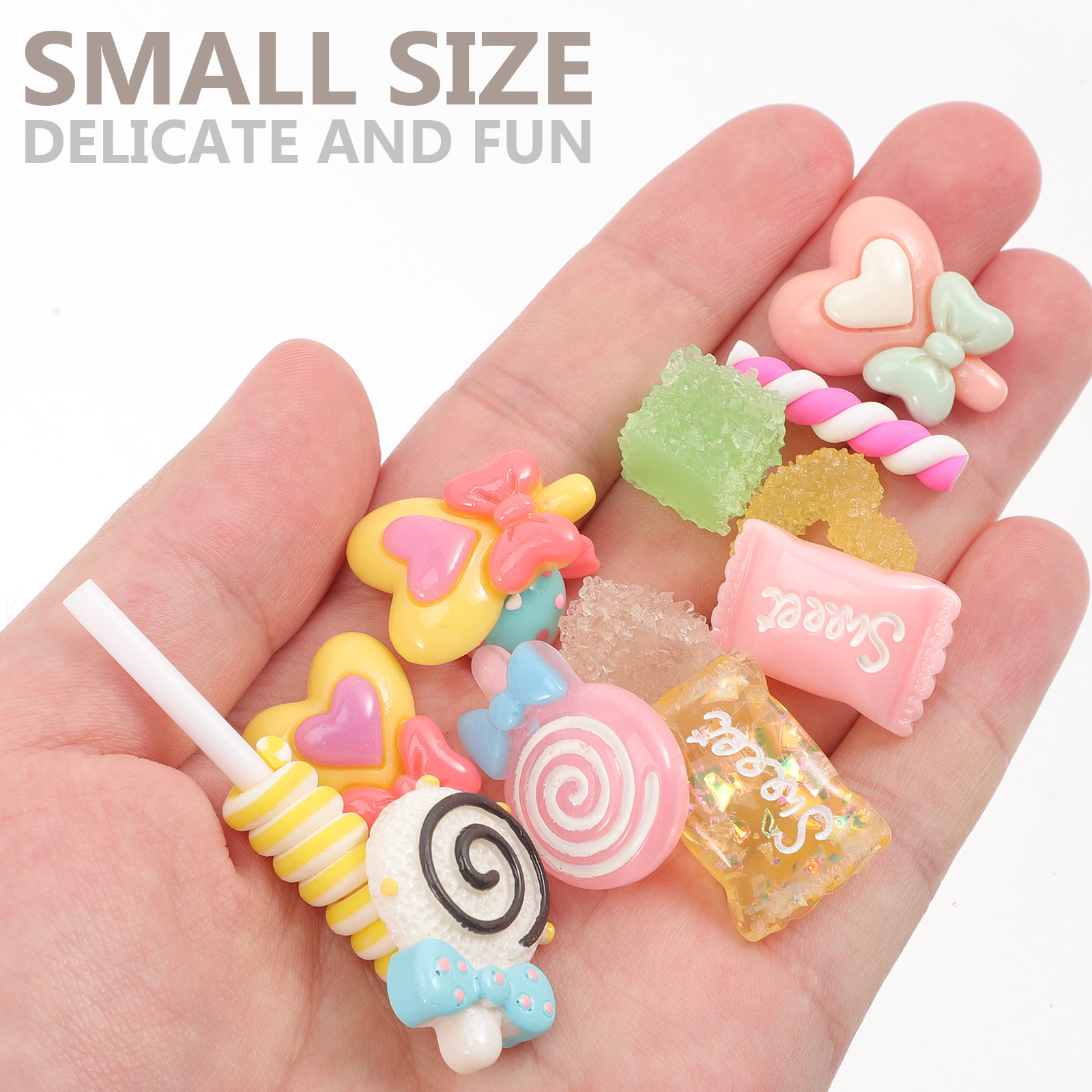 50Pcs Candy Hair Clips Resin F - Resin Crafts Diy 리뷰 및 가격