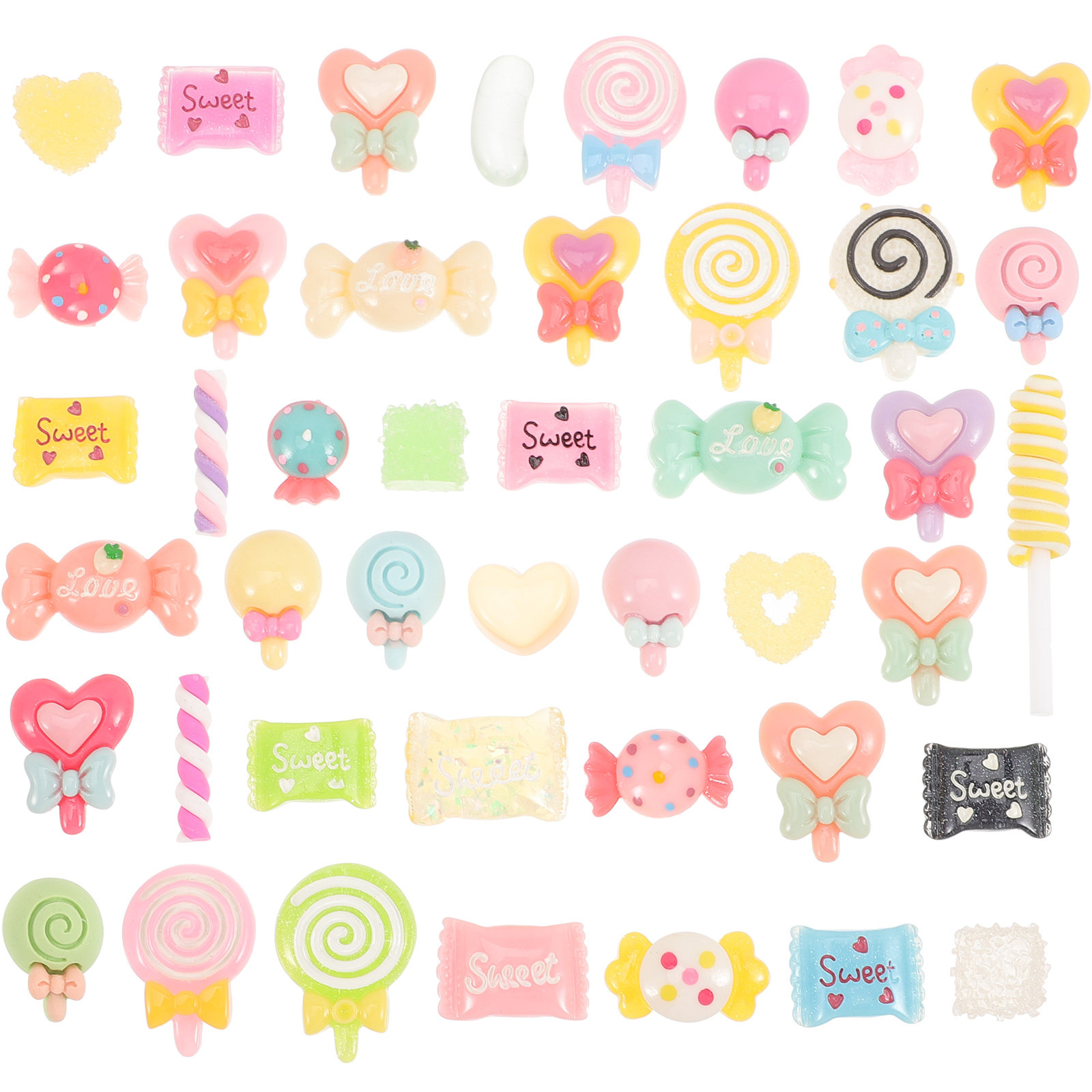 50Pcs Candy Hair Clips Resin F - Resin Crafts Diy 리뷰 및 가격