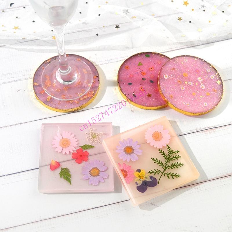 2Pcs Round Square Resin Mold G - Geode Mold Silicone 리뷰 및 가격
