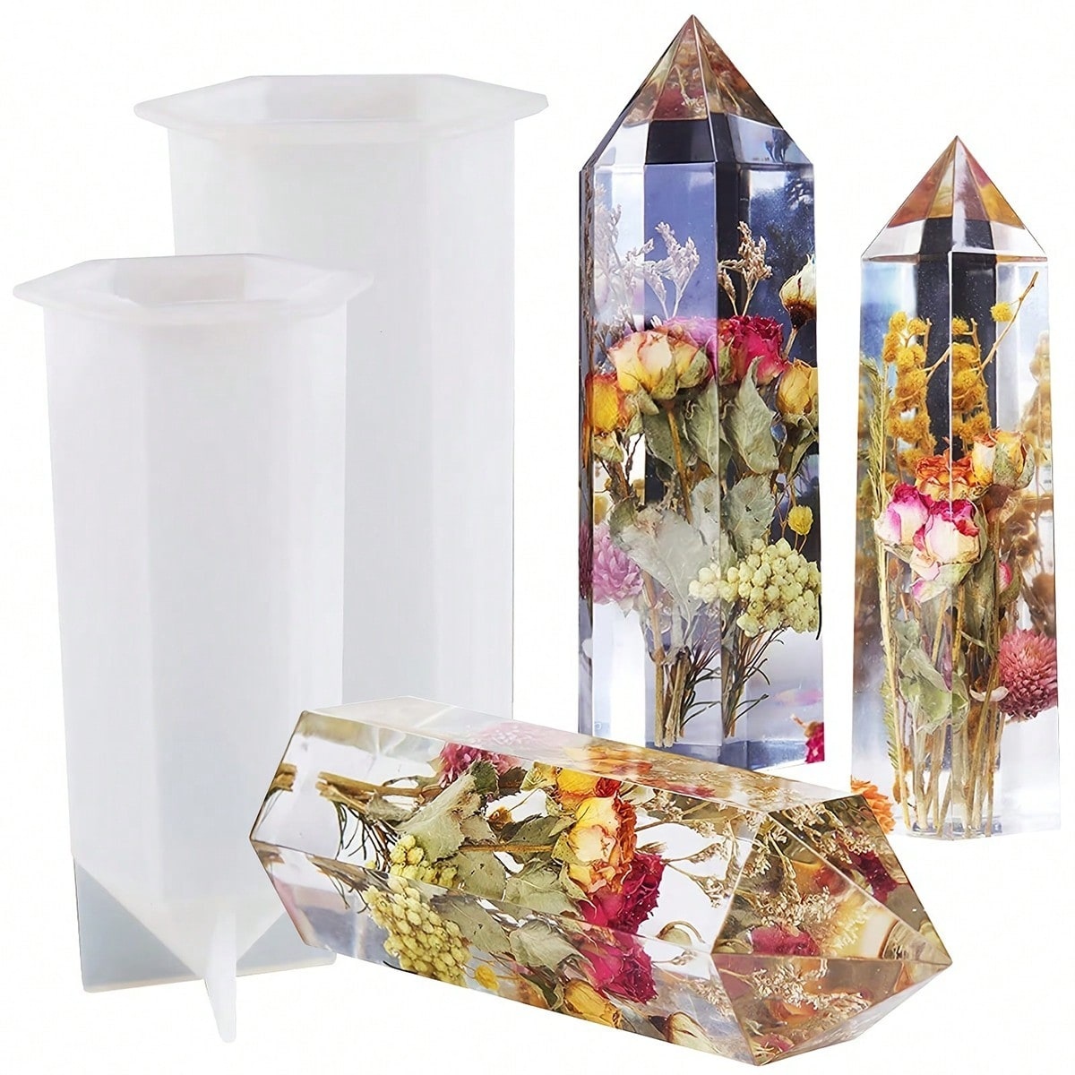 1Pcs Crystal Tower Resin Silic - Flower Preservation Resin 리뷰 및 가격