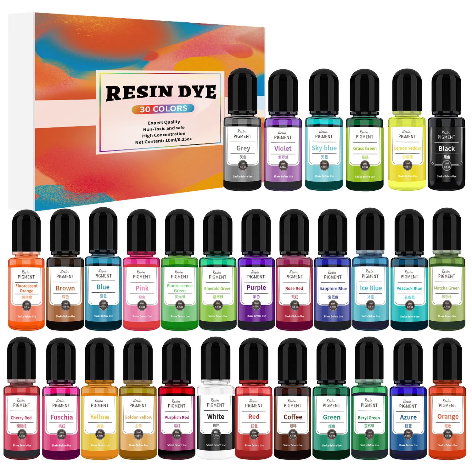 24/30 Colors Set 10ml Epoxy Re - Resin Pigment Set 리뷰 및 가격