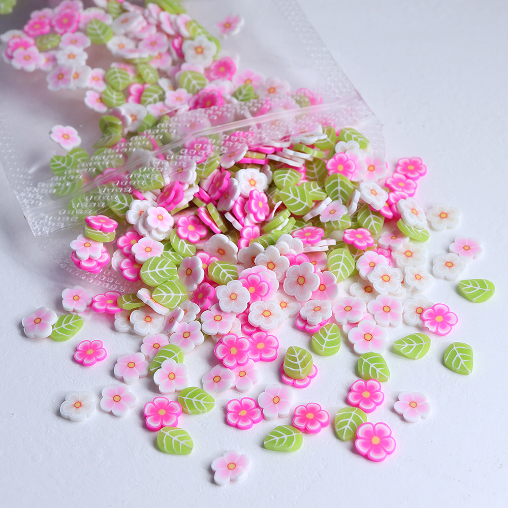10g Pink Flowers Polymer Clay  - Resin Craft Ideas 리뷰 및 가격