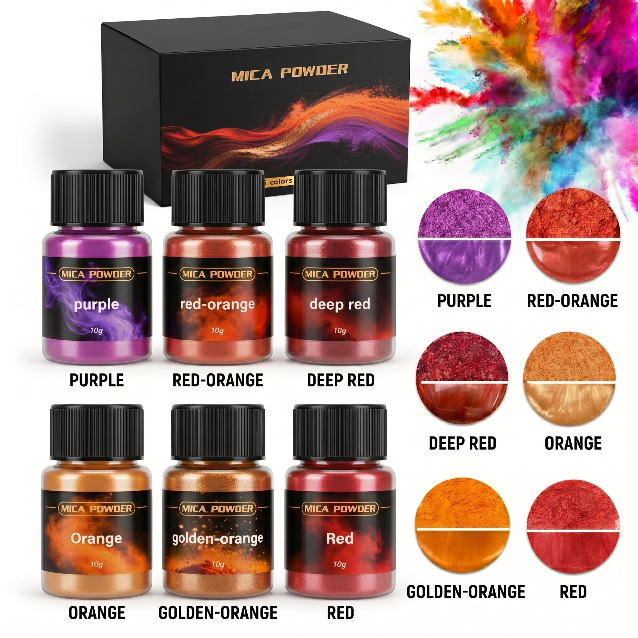 6Colors/Sets metallic powder p - Resin Pigment Set 리뷰 및 가격