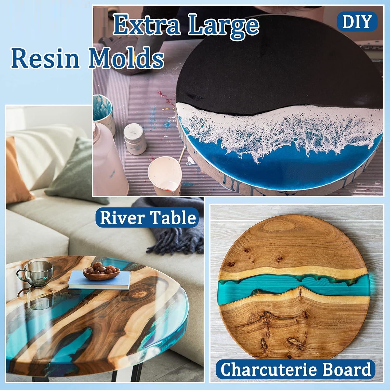 Large Round Tray UV Resin Mold - Coaster Mold Round 리뷰 및 가격