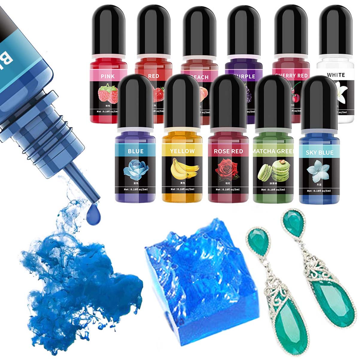 5ml/Bottle Epoxy Resin Pigment - Resin Pigment Set 리뷰 및 가격