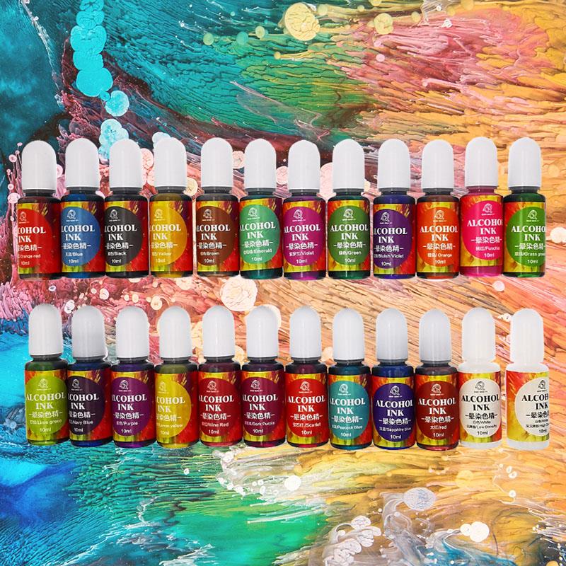 24 Color 10ml Art Ink Alcohol  - Resin Dye Alcohol 리뷰 및 가격