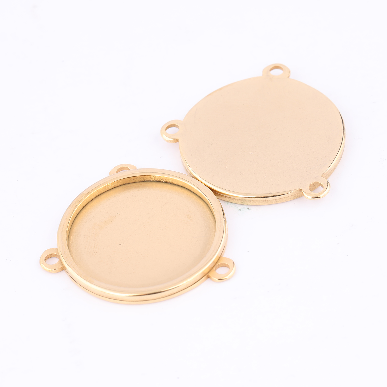 5pcs Stainless Steel Gold Plat - Bezels Set Pendant 리뷰 및 가격