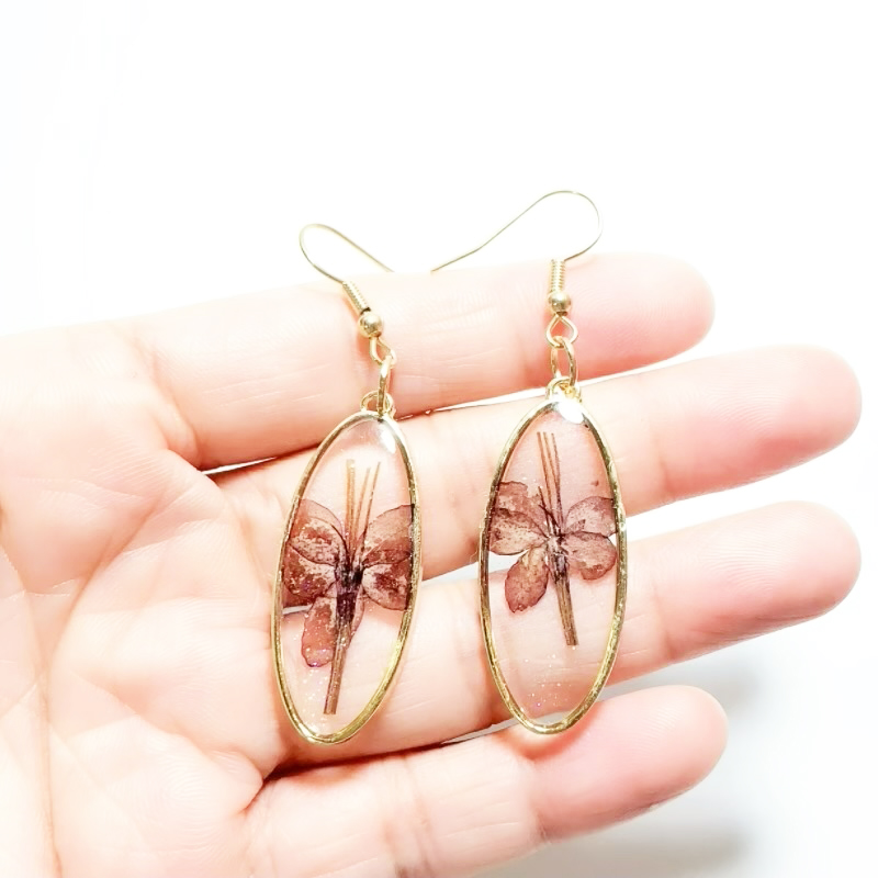 Dried Flower Earrings Heart Re - Dried Flower Bulk 리뷰 및 가격