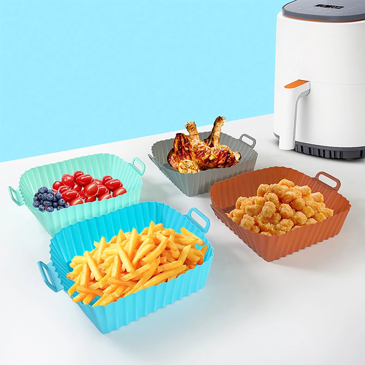 Silicone Fryer Mold Air Fryer  - Silicone Mold Tray 리뷰 및 가격