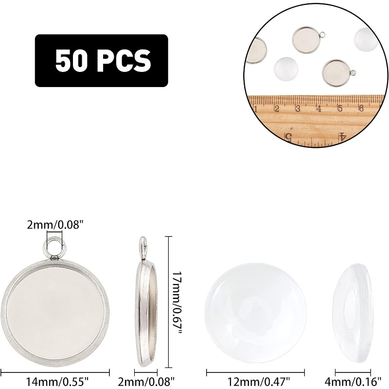 50 sets Pendant Cabochon Jewel - Bezels Set Pendant 리뷰 및 가격
