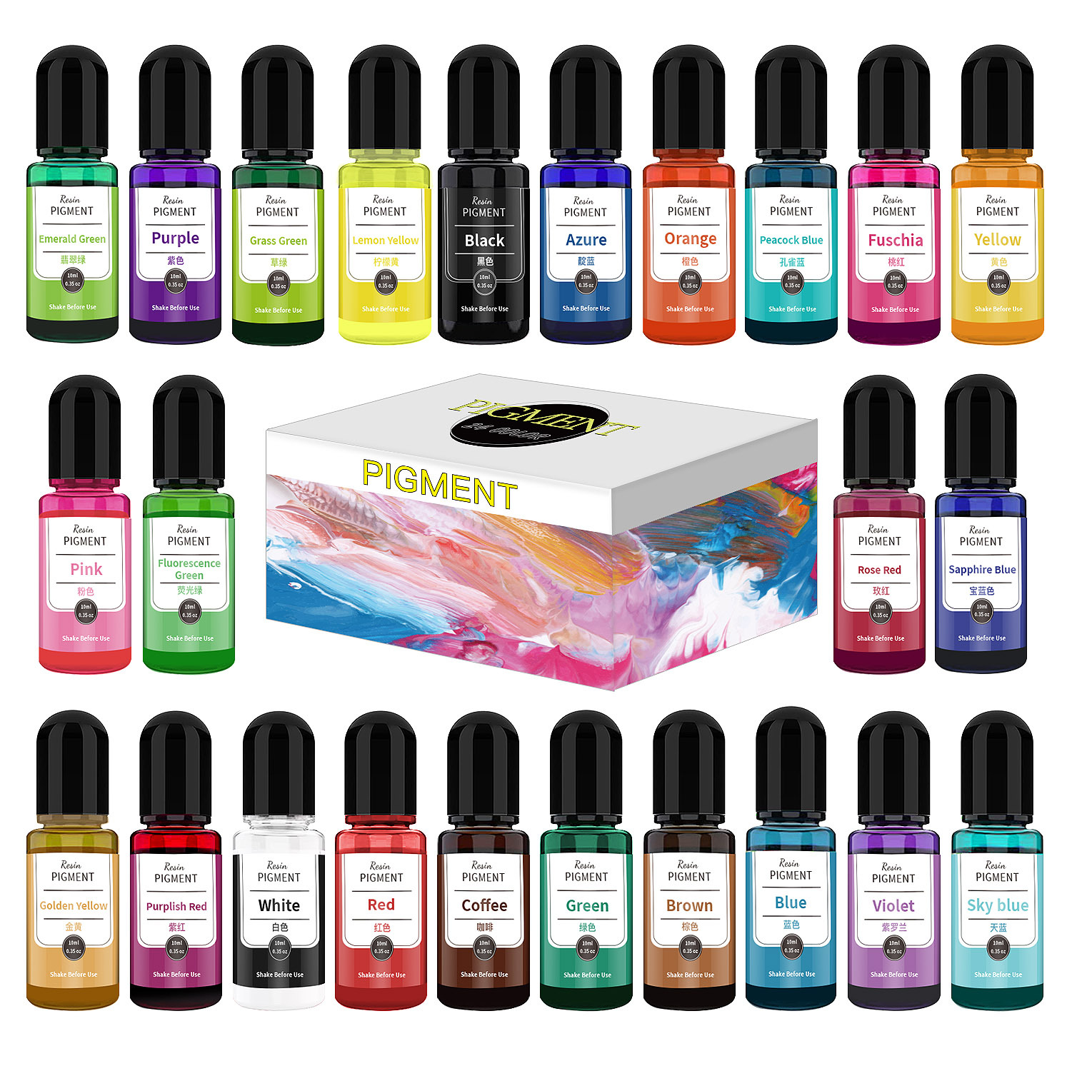 24 Color Art Ink Alcohol Resin - Resin Dye Alcohol 리뷰 및 가격