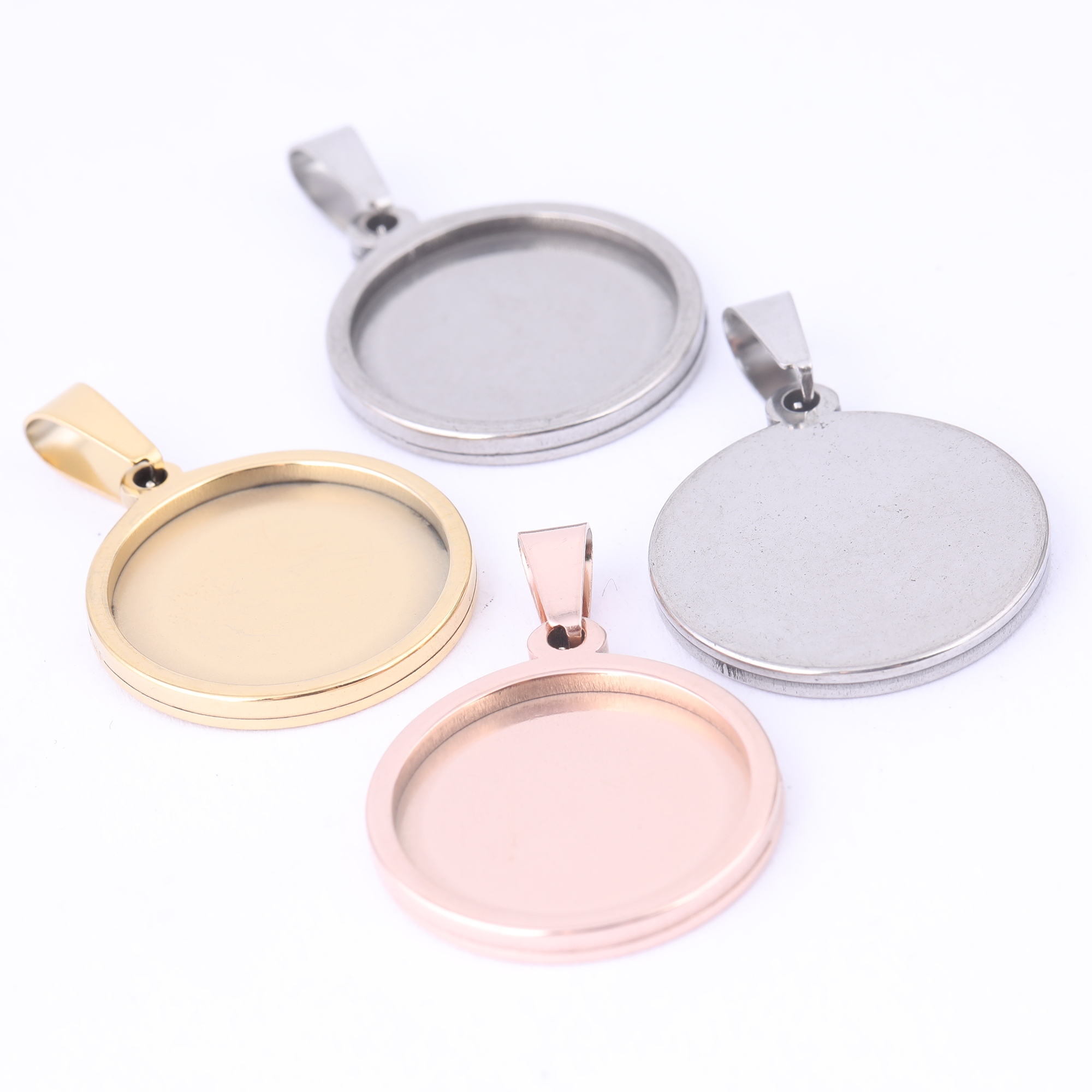 5pcs Stainless Steel 16mm 18mm - Bezels Set Pendant 리뷰 및 가격
